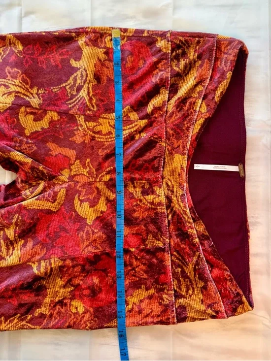 Free People Hold Me Closer Flared Bell Bottom Pant Small Velvet Flame Combo - Picture 10 of 16